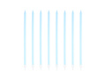 Hosszú kék születésnapi gyertyák - 15 cm - 8 db.