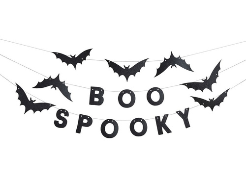 Papírfüzér BOO SPOOKY - 1,5 m - 1 db.