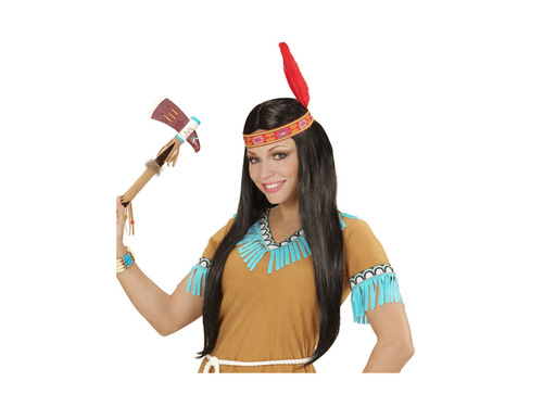 Indián paróka fejpánttal és tollal