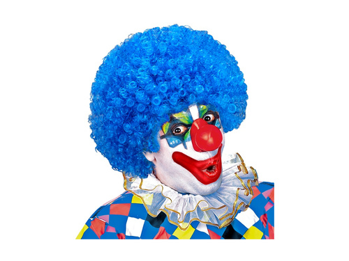 Göndör bohóc paróka világoskék afro haj