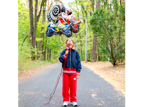 Versenyautó kerék fólialufi - 45x50 cm - 1 db.