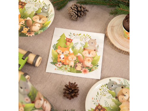 Forest Friends születésnapi szalvéta - 33 cm - 10 db.