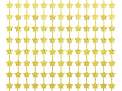 Fémszínű arany csillagfüggöny - 100 x 200 cm