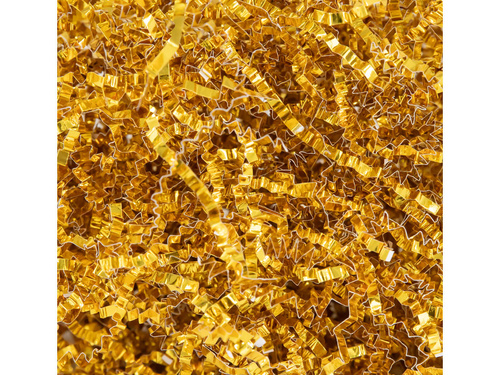 Fémezett, hullámosított ajándék töltőanyag - arany - 50 g