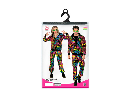 Party jelmez - neon szivárvány zebra