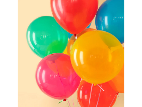 Kristály lufi - közepes - vegyes színek - 10 db.