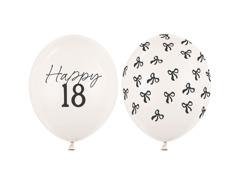 Szett latex masnis lufi - 30 cm - 6 db.