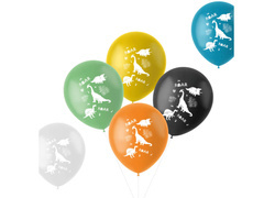 Dinoszauruszok latex lufi - 33 cm - 6 db.