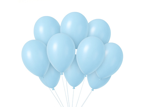 Pasztell kék latex lufi - 10 db.