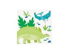 Dinoszauruszok születésnapi szalvéták - 25 cm - 16 db.