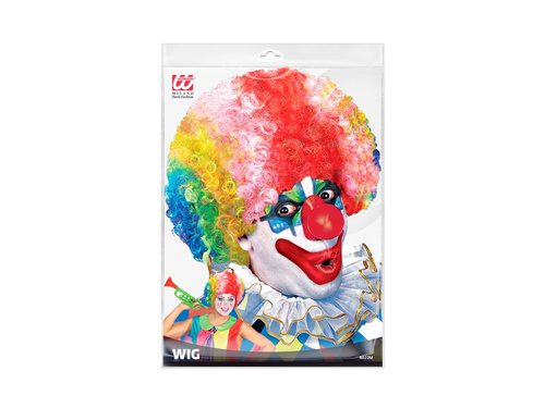 Többszínű göndör afro haj paróka