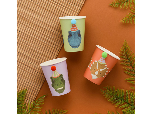 Papírpoharak Dinoszauruszok - 250 ml - 8 db.
