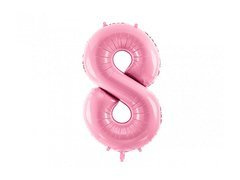 8-as rózsaszínű fólialufi - 86 cm - 1 db.