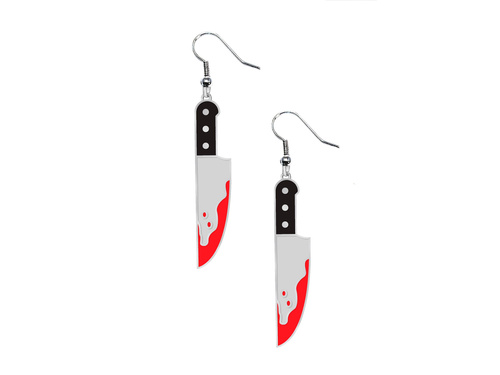 Vérfoltos kés fülbevaló - 1 pár