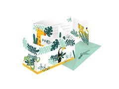 Születésnapi meghívó Animals Get Wild - 8 db.