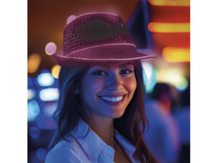 LED rózsaszín kalap - 1 db.