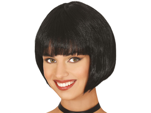 Retro fekete paróka - 1 db.