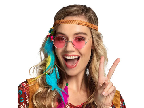 Hippi szemüveg rózsaszín - 1 db.