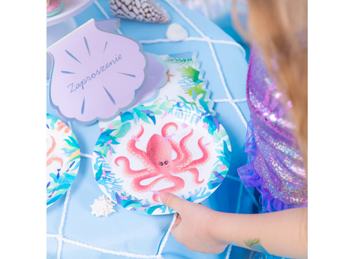 Óceáni születésnapi papírtányérok - 18 cm - 6 db.