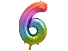 6-os szivárványos fólialufi - 85 cm - 1 db.