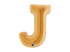 Fólia lufi J betű arany - 40" - 1 db.