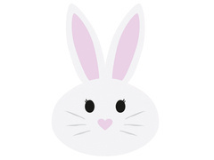 Kétoldalas dekoráció Nyúl - 30 x 43 cm