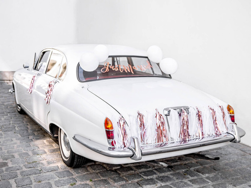 Just Married autódísz készlet rózsaarany - 7 db.