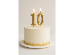 Arany számgyertyák - 10 - 2 db.