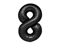 8-as számú fekete fólialufi - 100 cm - 1 db.