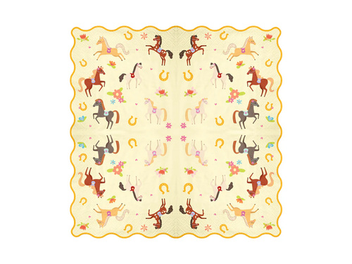 Születésnapi szalvéták Lovak - 33 cm - 10 db.