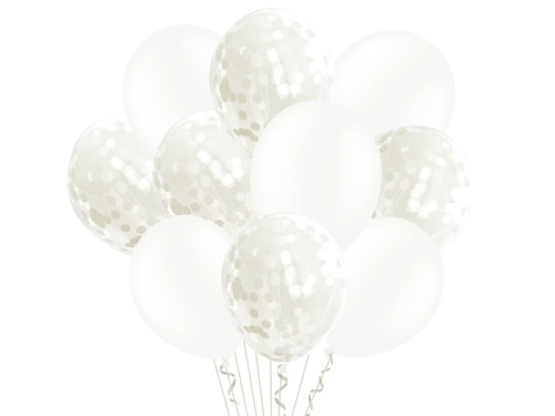 Fehér latex lufik készlete - 30 cm - 20 db.