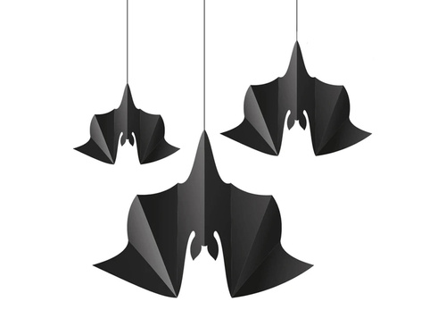 Függő dekoráció denevérek Halloweenre - 6 db.