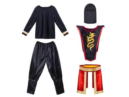 Ninja harcos jelmez fekete - 1 db.