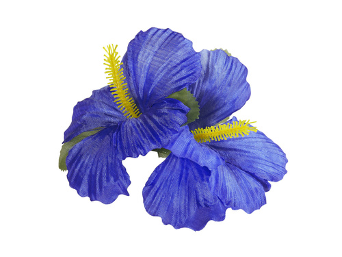 Hawaii kék virágos kitűző - 1 db.