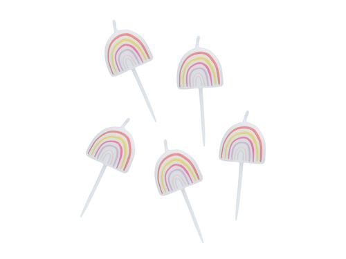 Szivárvány szedő gyertyák - 5 db.