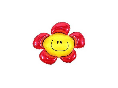 Fólia lufi Virág piros színű, ragasztásra - 34 x 37 cm