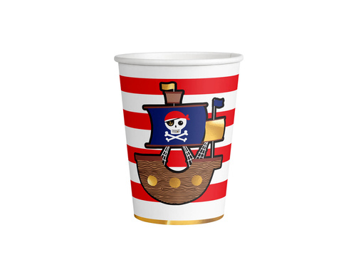 Kalóztérkép papírpoharak - 250 ml - 8 db.