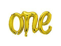 Fólia léggömb arany betűkkel Egy - 66 x 37 cm