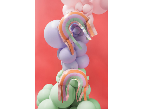 Pasztell szivárványos fólialufi - 38x41 cm - 3 db.