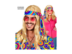 70-es évek szőke paróka Disco Fever Hippie. egy zenekarral