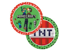 Minecraft papírtányérok - 23 cm - 8 db.