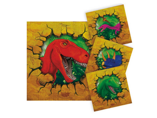 Születésnapi szalvéták dinoszauruszok - 25 cm - 16 db.