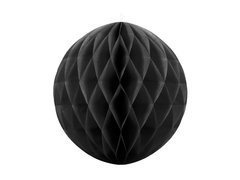 Függő gömb dekoráció fekete - 40 cm - 1 db.