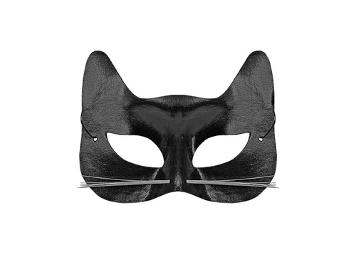 Fekete macska farsangi maszk - 1 db.