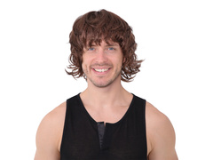 Retro paróka - barna - 1 db.