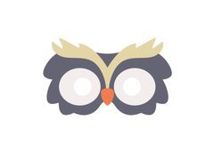 Filc maszk Bagoly - 1 db.