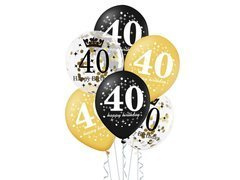 Nyomtatott latex léggömbök negyven - 30 cm - 6 db.