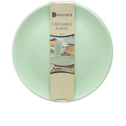 Mentolos újrahasználható műanyag tányérok - 25 cm - 2 db.