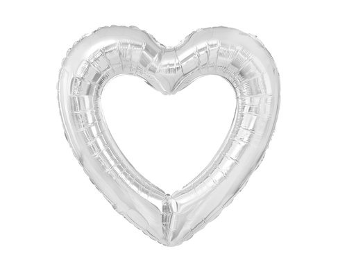 Fólia lufi szív piros fényképkeret - 69 x 70 cm