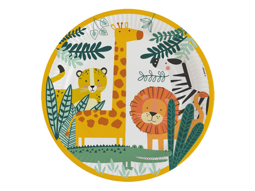 Szafari születésnapi tányérok - 23 cm - 8 db.